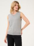 KAFFE Lizza Sleeveless Knit Top, Grey Melange