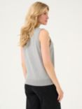 KAFFE Lizza Sleeveless Knit Top, Grey Melange