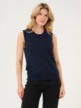 KAFFE Lizza Sleeveless Knit Top, Midnight Marine