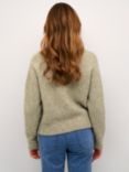 KAFFE Trina Roll Neck Wool Blend Jumper, Feather Grey Melange