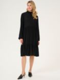 KAFFE Amber Turtleneck Dress, Black Deep