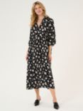 KAFFE Amber Floral Dress, Black/White