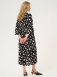 KAFFE Amber Floral Dress, Black/White