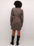 KAFFE Hermine Velvet Shirt Dress, Major Brown