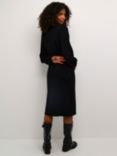 KAFFE Nanna High Neck Jumper Dress, Black Deep