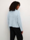 KAFFE Naja Rib Knit Wool Blend Jumper, Celestial Blue Mel