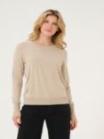 KAFFE Kalizza Fine Knit Jumper, Feather Gray Melange