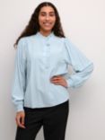 KAFFE Dorit Frill Blouse, Celestial Blue