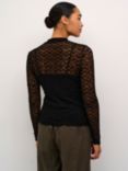 KAFFE Jolia Lace Top, Black