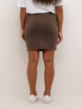 KAFFE Penny Cotton Blend Bodycon Skirt, Major Brown