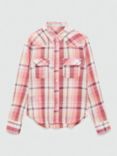 Mango South Check Shirt, Pink