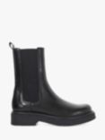 Dune Palmo Chunky Leather Chelsea Boots, Black