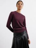 Albaray Cashmere Blend Crew Jumper, Burgundy