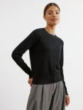 Albaray Organic Cotton Blend Cardigan, Black