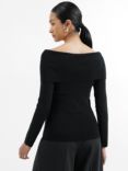 Albaray Bardot Knit Jumper, Black