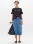 InWear Liva Denim Midi Skirt, Blue