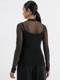 Albaray Mesh Long Sleeve Top, Black