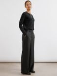 Albaray Tailored Wide Leg Trousers, Black