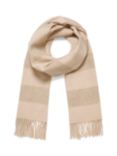 Part Two Kitha Wool Stripe Scarf, Cream/Beige