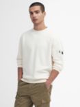 Barbour International Grip Crew Jumper, Whisper White