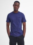 Barbour International Small Logo Cotton T-Shirt, Royal Blue