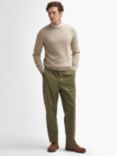 Barbour Washed Stretch Relaxed Twill Trousers, Olive