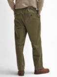 Barbour Washed Stretch Relaxed Twill Trousers, Olive