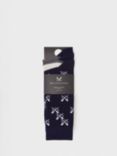 Crew Clothing Patterned Socks, Pack of 3, Anthracite Grey