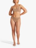 Nudea Essentials Seamless High Leg Knickers, Pack of 3, Blush/Black/Taupe