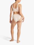 Nudea Essentials Seamless High Leg Knickers, Pack of 3, Blush/Black/Taupe