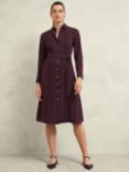 Hobbs Robyn Shirt Dress, Malbec Purple