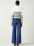 L.K.Bennett Bellmer Stripe Jacket, Cream/Navy