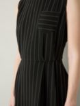 L.K.Bennett Ellis Sleeveless Pinstripe Dress, Black/Cream