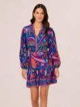 Adrianna Papell Printed Mini Dress, Blue/Multi