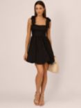 Adrianna Papell Tie Shoulder Bubble Mini Dress, Black