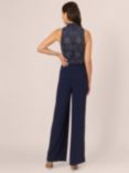 Adrianna Papell Beaded Blouson Jumpsuit, Navy/Multi