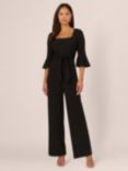 Adrianna Papell Knit Crepe Tie Front Jumpsuit