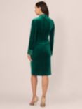 Adrianna Papell Velvet Tuxedo Dress, Hunter Green