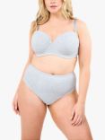 Oola Lingerie Soft Cotton Control High Waist Knickers, Grey