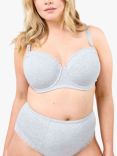 Oola Lingerie Soft Cotton T-Shirt Bra, Grey Marl