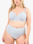 Oola Lingerie Soft Cotton T-Shirt Bra, Grey Marl