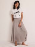 Mint Velvet Crinkle Maxi Skirt, Grey