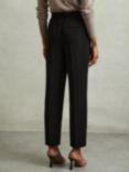 Reiss Petite Dolly Tapered Trousers, Black