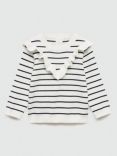 Mango Kids' Pepi Stripe Jumper, Natural White