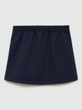 Mango Kids' Camille Pleated Mini Skirt, Navy