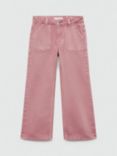 Mango Kids' Straight Leg Jeans, Pink