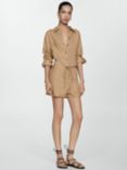 Mango Widy Linen Shirt, Beige