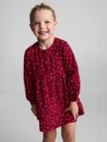 Mango Kids' Rosso Floral Flared Dress, Red