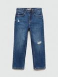 Mango Kids' Dad Straight Jeans, Navy