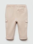 Mango Kids' Cotton Cargo Trousers, Lt Pastel Brown